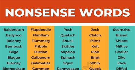 words that mean nonsense.